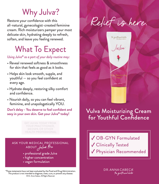 Front of Julva® Brochure for Doctor's Office