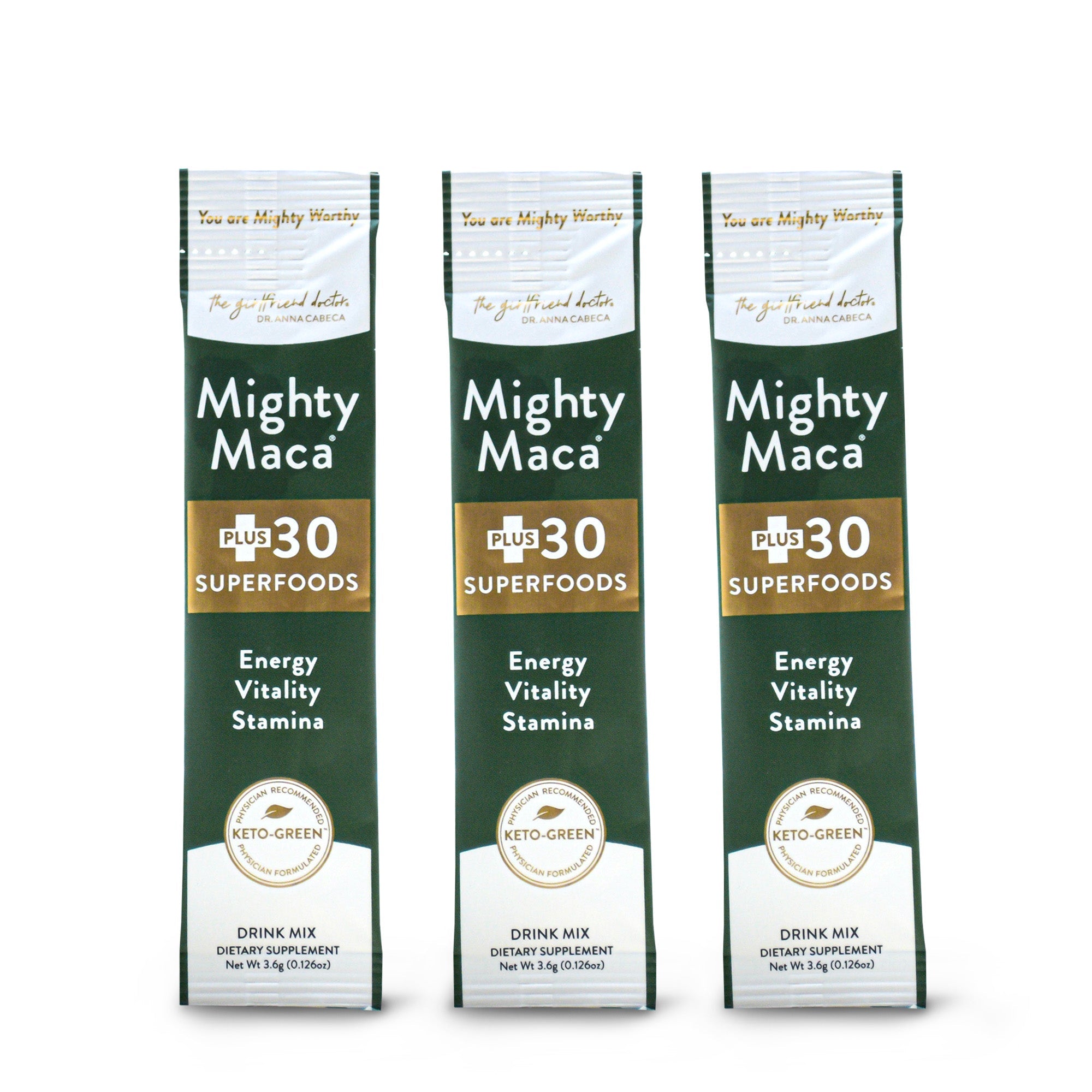 Mighty Maca® Plus Trial Pack: Green Superfood Drink – Dr Anna Cabeca's ...
